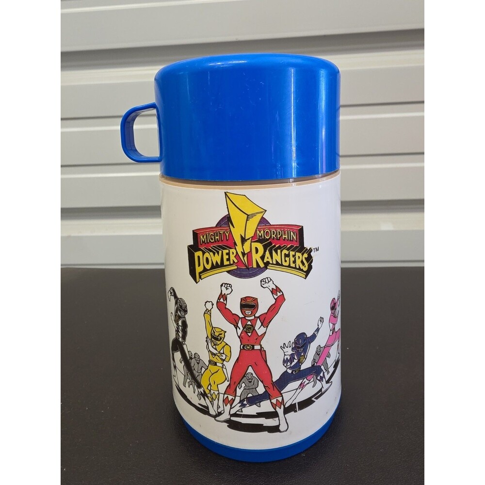 MIGHTY MORPHIN POWER RANGERS Plastic Vintage Thermos Aladdin 1994 Blue